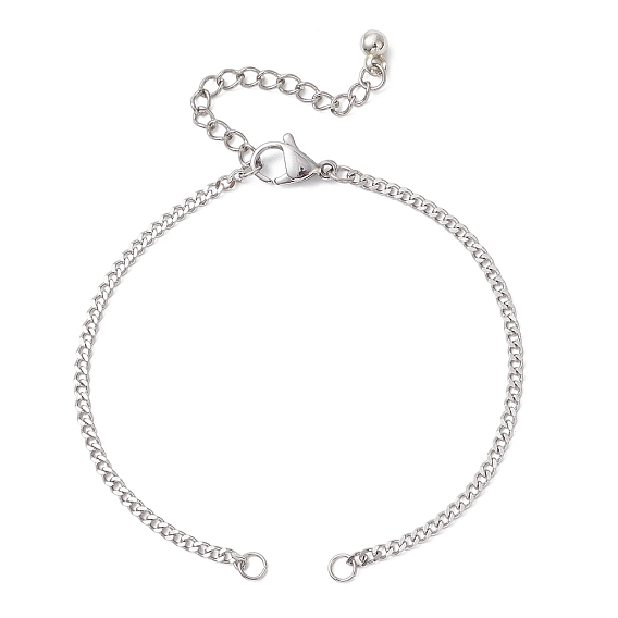 2.5мм 304 изготовление браслетов из нержавеющей стали с панцирным плетением, с пластиковыми чарами ccb