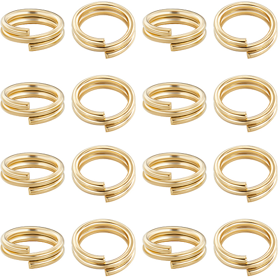 120шт. латунные разрезные кольца, без свинца и без кадмия, кольца с двойной петлей