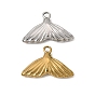 304 Stainless Steel Pendants, Fishtail Charms