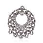 Tibetan Style Alloy Chandelier Component Links, Flat Round