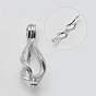 925 Sterling Silver Cage Pendants, Hollow, Drop