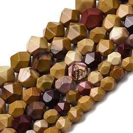 Природные mookaite бисер нитей, звезды вырезать круглые бусы, граненые