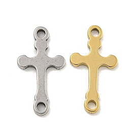 201 Stainless Steel Connector Charms, Religion Cross Links