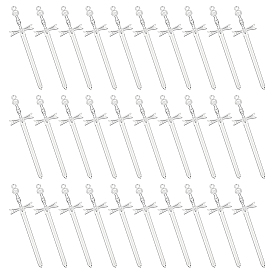 30Pcs Alloy Big Pendants, Sword Charms