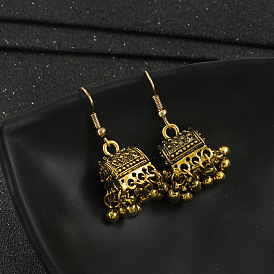 Boho Birdcage Beaded Tassel Earrings for Women's Retro Ethnic Style Jewelry