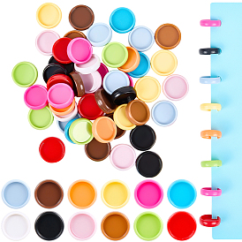 60 шт. 12 цвета АБС-пластик свободные листы кольцо круглый папка диски, кольцо для переплета блокнота с грибовидным отверстием, расширительные диски для добавления дополнительных страниц, заметки или иллюстрации