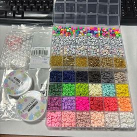 DIY Polymer Clay & CCB Plastic Beads Bracelets Making Kits