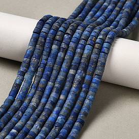 Нитки бусины из натурального ляписа-лазури, матовые, дисковые бусы, Heishi бусы