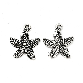 Сплавочные подвески тибетского стиля, без кадмия и без свинца, морская звезда