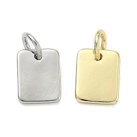 Латунные подвески, прямоугольник амулеты, штамповка пустой метки, без кадмия и без свинца, стойки покрытие, долговечный