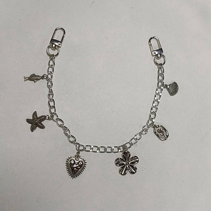304 Stainless Steel Charm Aluminum Curb Chain Bag Decorative Chains, with Alloy Swivel Clasps, Bag Replacement Accessories