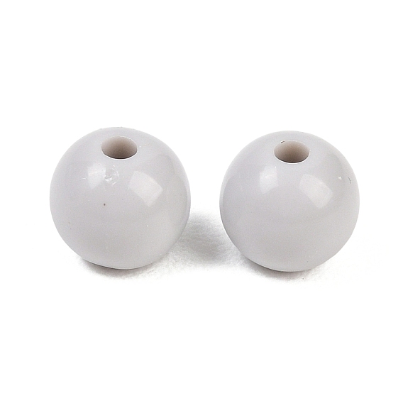 Непрозрачные акриловые бусины, круглые