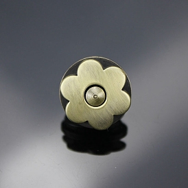 Alloy Button, with Magnetic, Flower