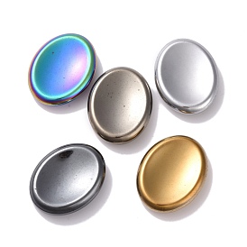 PVD Vacuum Plating Non-magnetic Synthetic Hematite Massager, Worry Stone for Anxiety Therapy, Oval