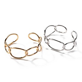 Fashionable and versatile metal circle woven bracelet - European and American style.
