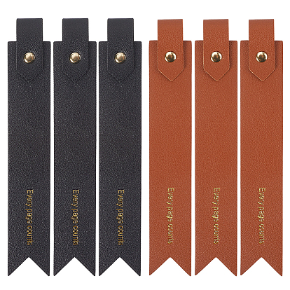 6шт 2 цвета закладки из искусственной кожи