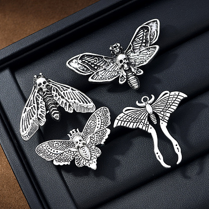 Halloween Alloy Finger Rings, Insect Theme, Statement Rings, Antique Silver