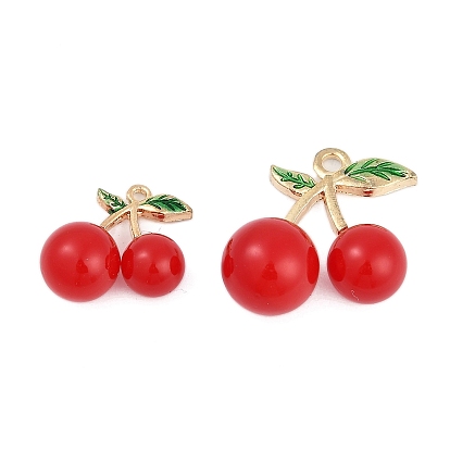 Подвески из сплава , подвески вишневые, cmолой