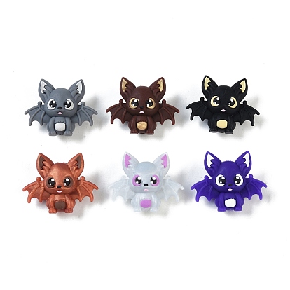 Силиконовые фокусные бусины на тему Хэллоуина, 3д летучая мышь