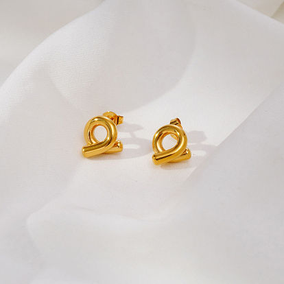 304 aretes de acero inoxidable para mujer,  torcedura