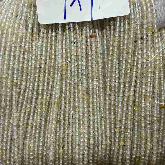 Бусины из натурального белого топаза, круглые