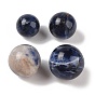 Сферические бусины из натурального содалита без отверстий, круглые