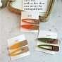Retro Wooden Jelly Color Duckbill Clip Hairpin Waterdrop Bangs Clamp