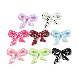 Непрозрачные акриловые бусины, окрашенные распылением, бантом