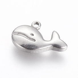 Pendentifs en acier inoxydable, forme de baleine