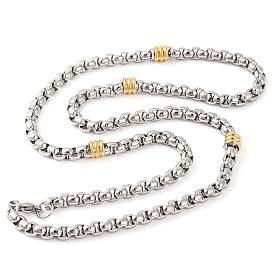 304 Stainless Steel Box Chain Necklaces for Women