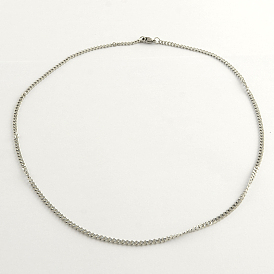 304 Stainless Steel Curb Chain Necklaces, 20"