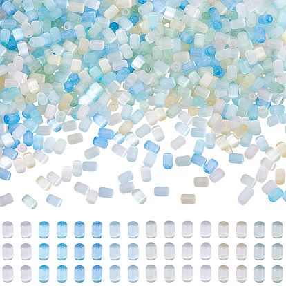 96g 8 цвета имитация кошачьего глаза стеклянный цилиндр бисер