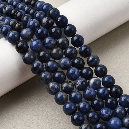Природный содалит бисер нитей, круглые