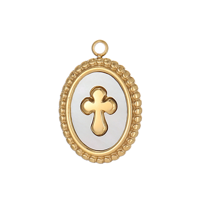 304 подвески из нержавеющей стали, овальные с поперечными прелести, с оболочкой, ионное покрытие (ip)