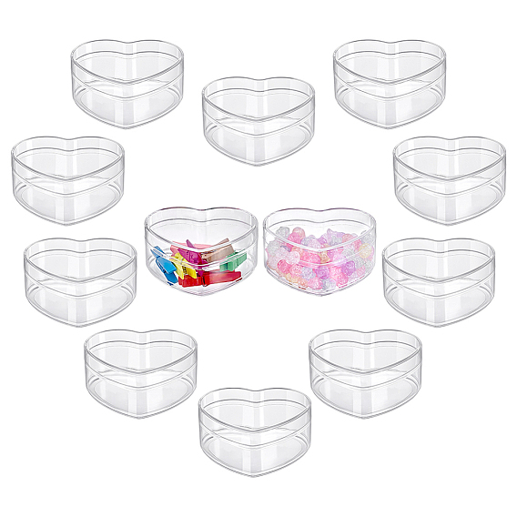 Прозрачные пластиковые подарочные коробки в форме сердца для конфет