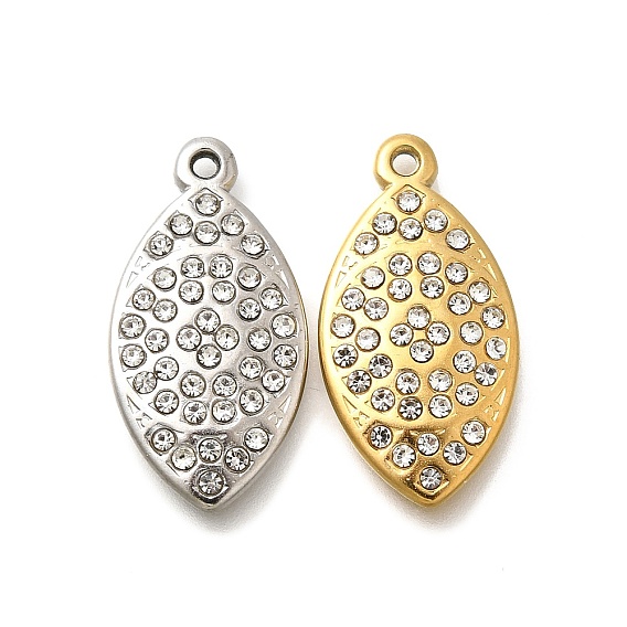 304 подвески из нержавеющей стали, со стразами, ионное покрытие (ip), глаз