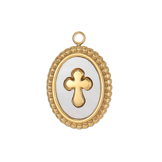 304 подвески из нержавеющей стали, овальные с поперечными прелести, с оболочкой, ионное покрытие (ip)