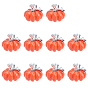 Alloy Pendants, Pumpkin, Orange