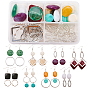 DIY Earring Making, with Imitation Gemstone Acrylic Beads, Alloy Linking Rings, Iron Jump Rings and Brass Earring Hooks