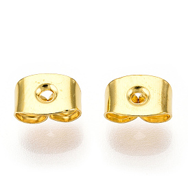 Iron Ear Nuts, Friction Earring Backs for Stud Earrings, 6x4x3mm, Hole: 0.5mm