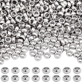 500 шт. 316 хирургические бусины-рондель из нержавеющей стали, для изготовления браслетов, ожерелий