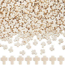 1000шт. кракле непрозрачные акриловые бусины, имитация бирюзовый, крестик