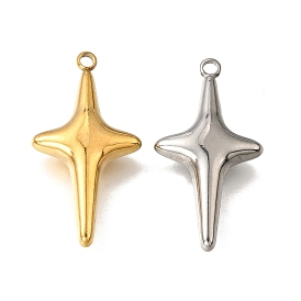 304 подвески из нержавеющей стали, звезда очарование, анти-тускнение, ионное покрытие (ip)