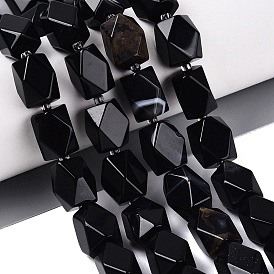 Природный агат бисер нитей, граненые бусины с алмазной огранкой, ромб, с бисером