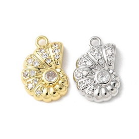 Латунные микро проложить кубического циркония подвески, раковины прелести, стойки покрытие, долговечный, без кадмия и без свинца