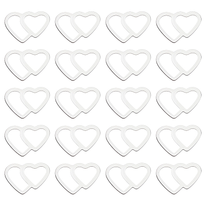 120 шт. День святого Валентина 304 соединительные кольца из нержавеющей стали, Сердце с сердцем