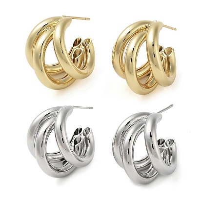 Brass Studs Earrings, Long-Lasting Plated, Lead Free & Cadmium Free