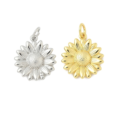 Латунные подвески, прелести маргаритки, стойки покрытие, долговечный, без кадмия и без свинца, с целью перехода в кольце