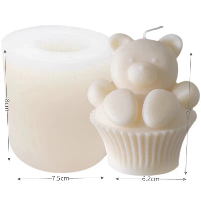 Колонка diy силиконовые формы для свечей, формы для литья смолы, для уф-смолы, изготовление ювелирных изделий из эпоксидной смолы, медведь