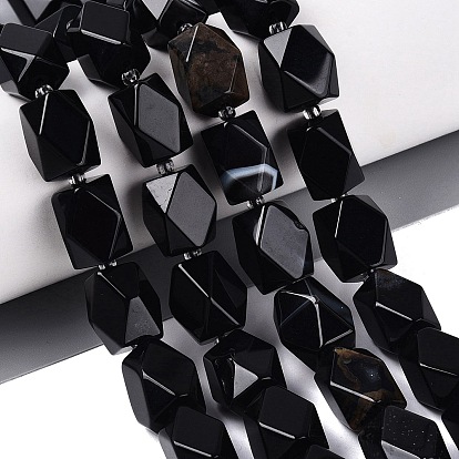 Природный агат бисер нитей, граненые бусины с алмазной огранкой, ромб, с бисером